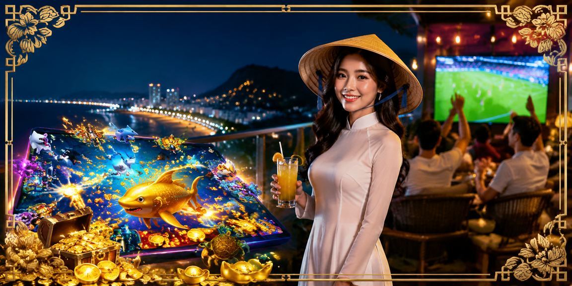 Người phụ nữ đội nón lá tại Vũng Tàu theo dõi tỷ lệ cược và giao dịch trực tuyến